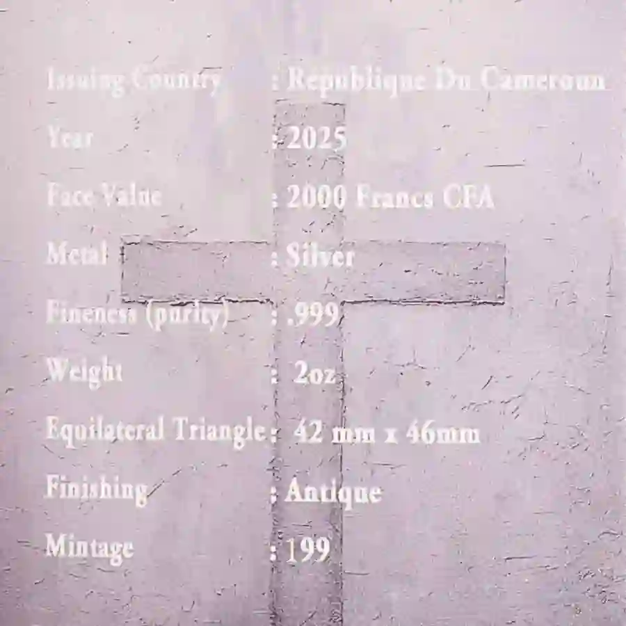 antique-cert Saint James High Relief Antique Finish Silver Coin