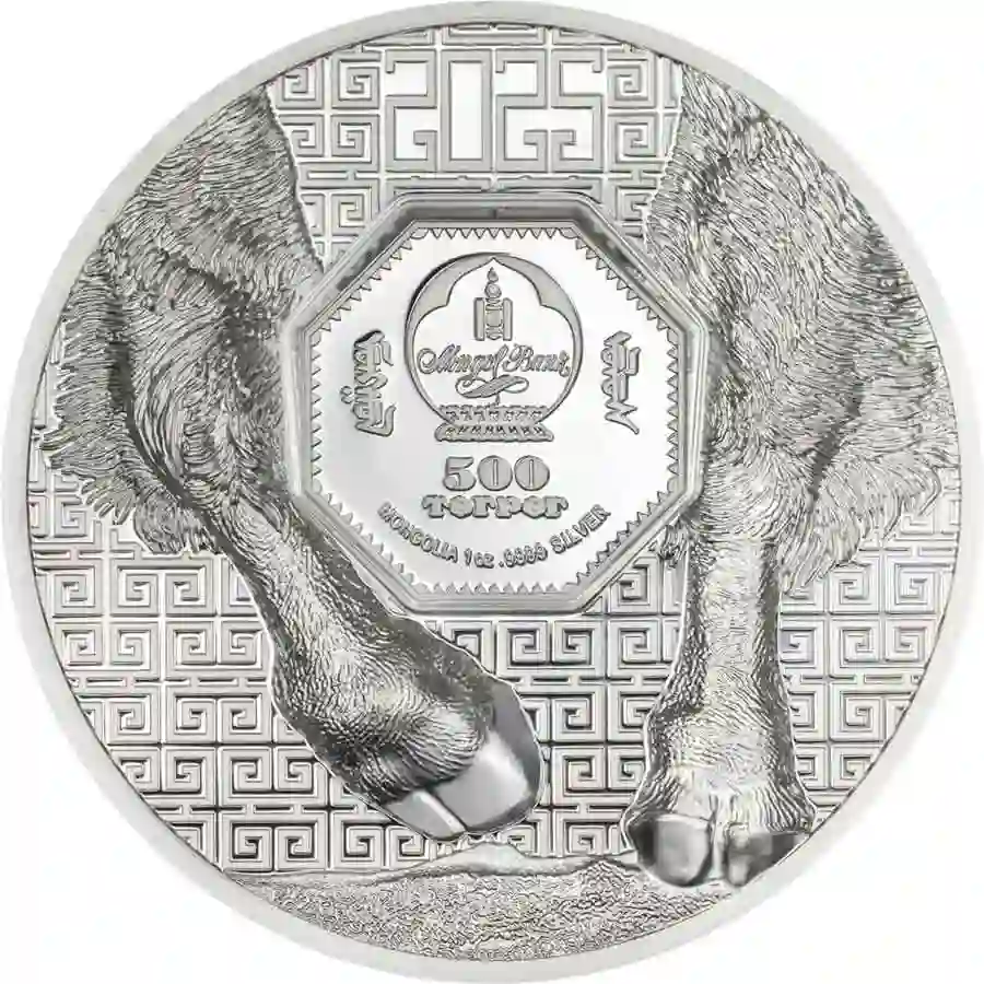 bison-1-oz-obv 2025 Mongolia 1 oz Bison Colored Ultra High Relief Silver Proof Coin