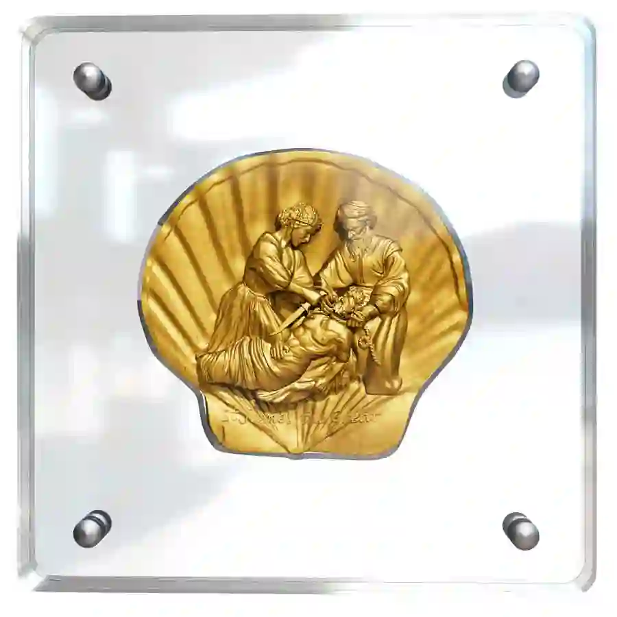 gilded-holder 2025 Cameroon St. James 12 Apostles 24K Gilded Silver Coin