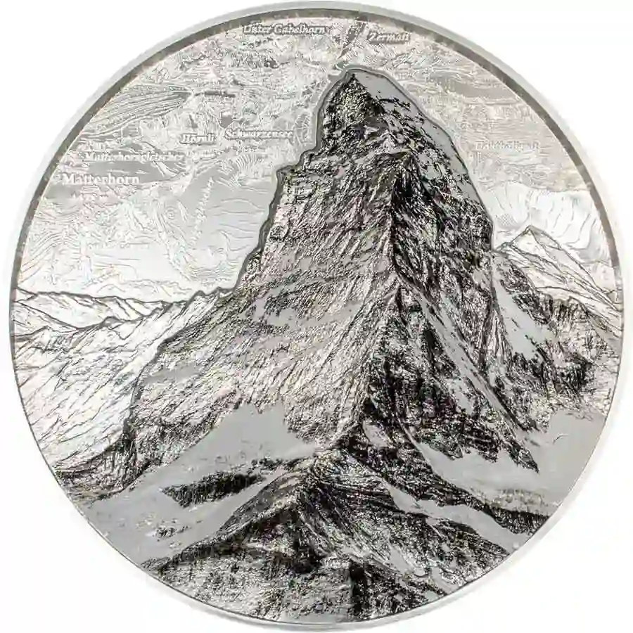 matterhorn-rev 2025 Switzerland 2 Kilogram Matterhorn Ultra High Relief Silver Proof Coin