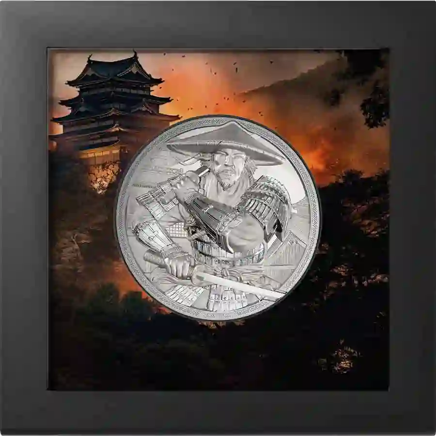 samurai-box 2025 Cook Islands Samurai Ultra High Relief Silver Proof Coin