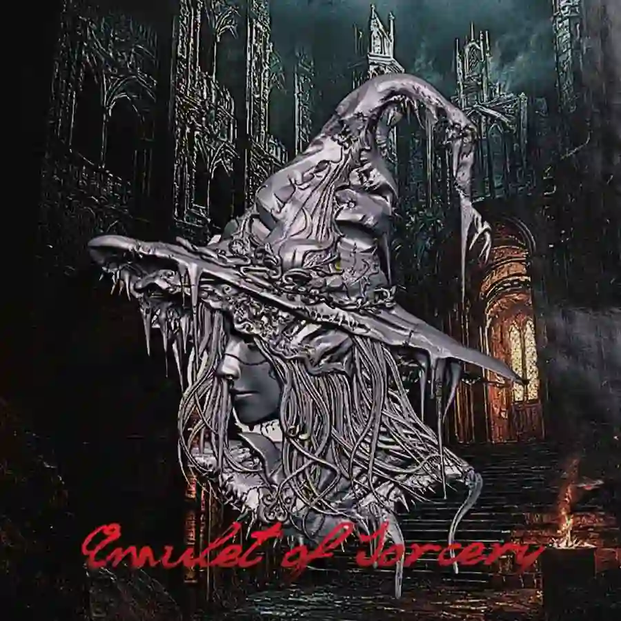 wrapper Amulet of Sorcery High Relief Silver Coin