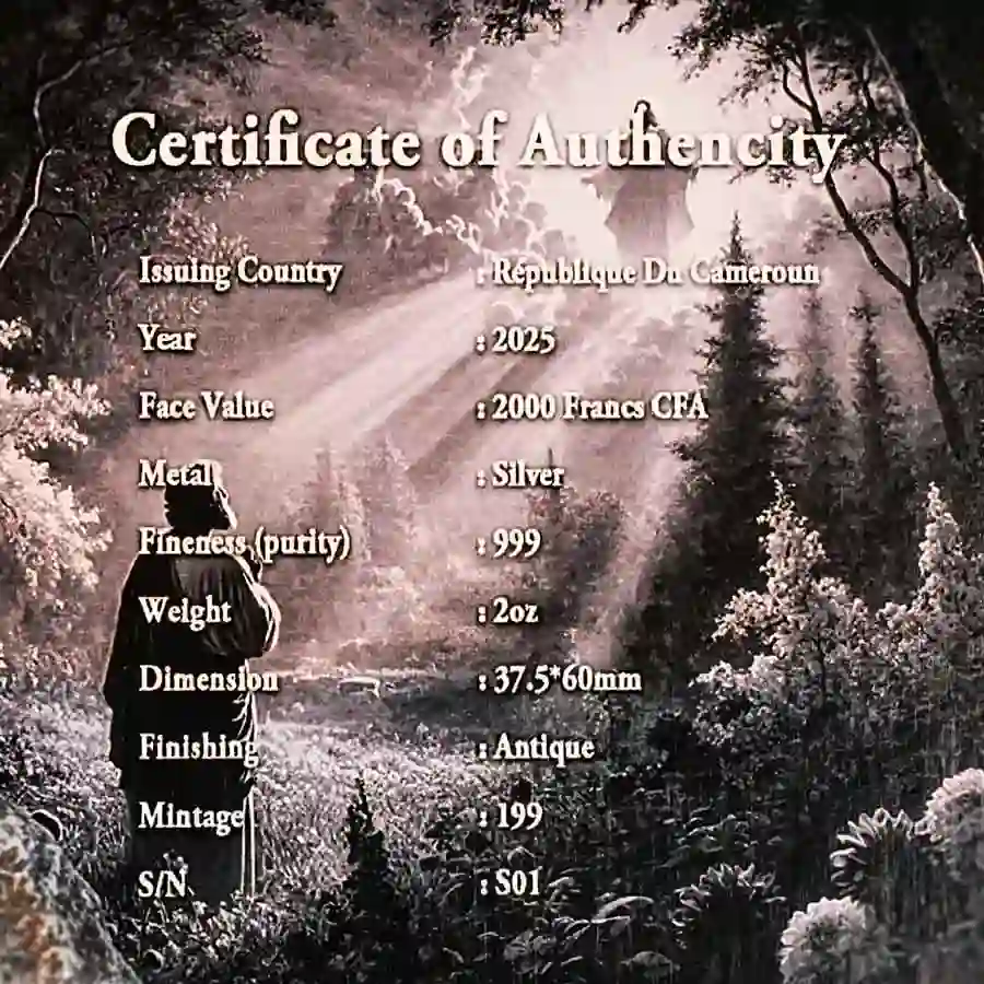 antique-cert St. Matthias 2 oz Antique Finish Silver Coin