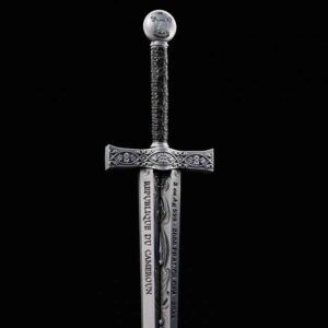 2025 Cameroon 2 oz Excalibur Sword Silver Coin w Display