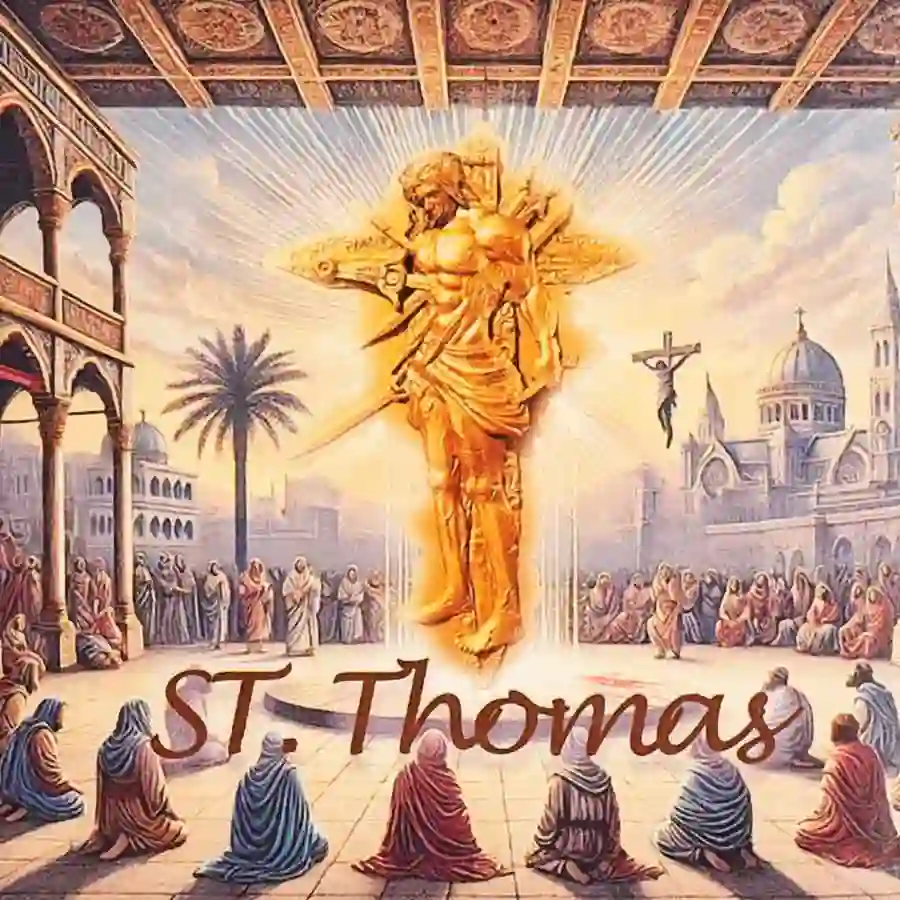 gidled-wrapper 2025 Saint Thomas 12 Apostles 24K Gilded Silver Coin