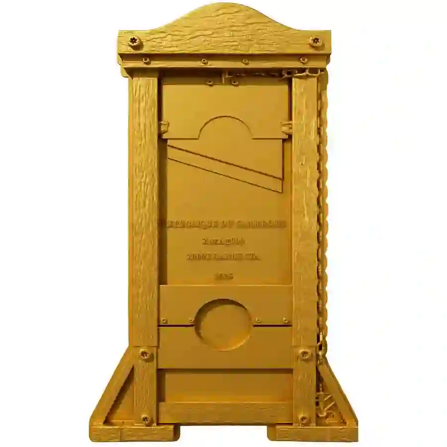 gold-obv 2025 Cameroon 2 oz St. Matthias 12 Apostles 24K Gilded Silver Coin