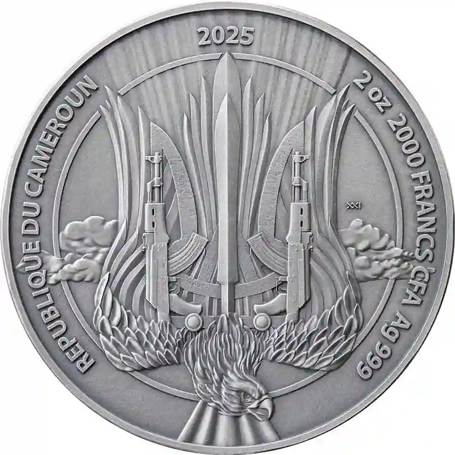 air-force-obv 2025 Camerooon 2 oz Guardians of Freedom Air Force Silver Coin