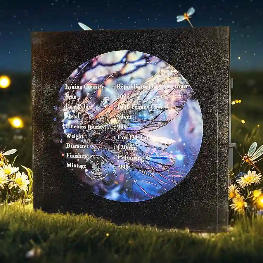 cert 2025 Dragonfly Colored Silver Coin