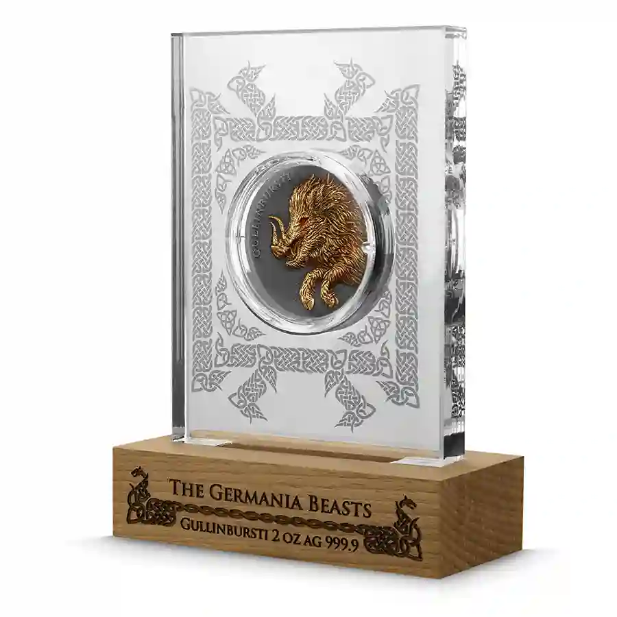 cham-display 2025 Mythical Beasts Gullinbursti Chameleon UHR Silver Round