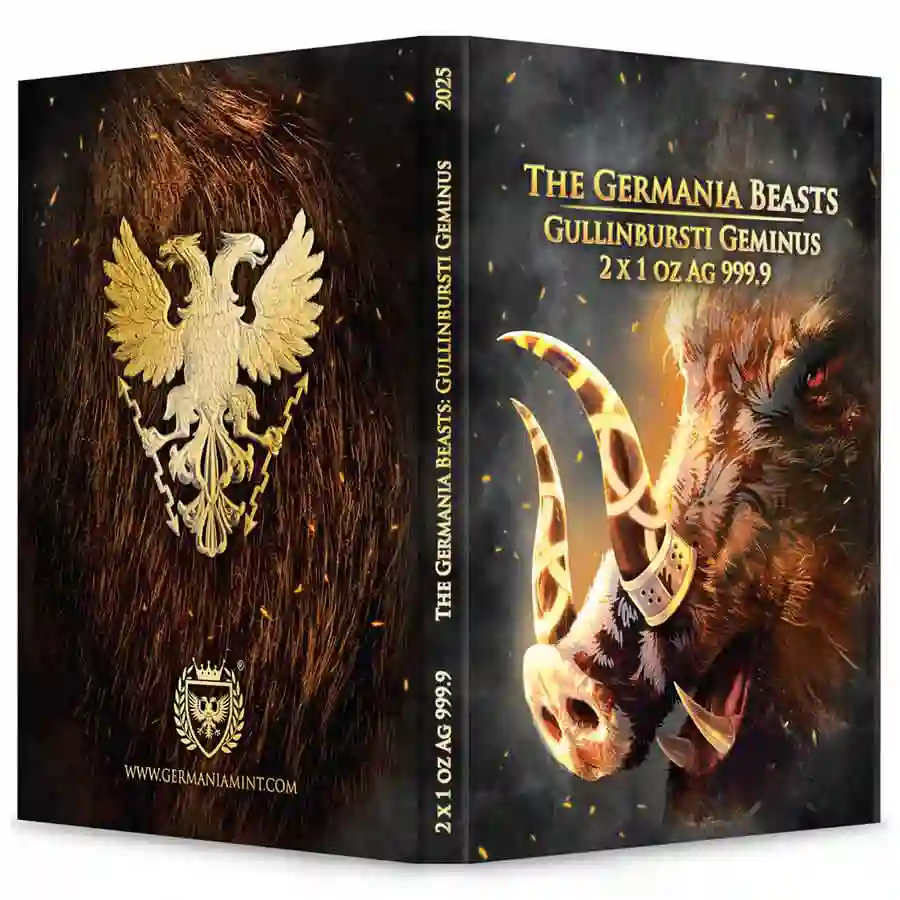 gem-blister 2025 Gullinbursti Geminus Germania Beasts Silver Rounds