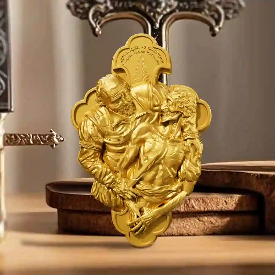 gilded-mood 2025 Cameroon St. Bartholomew 12 Apostles 24K Gilded Silver Coin