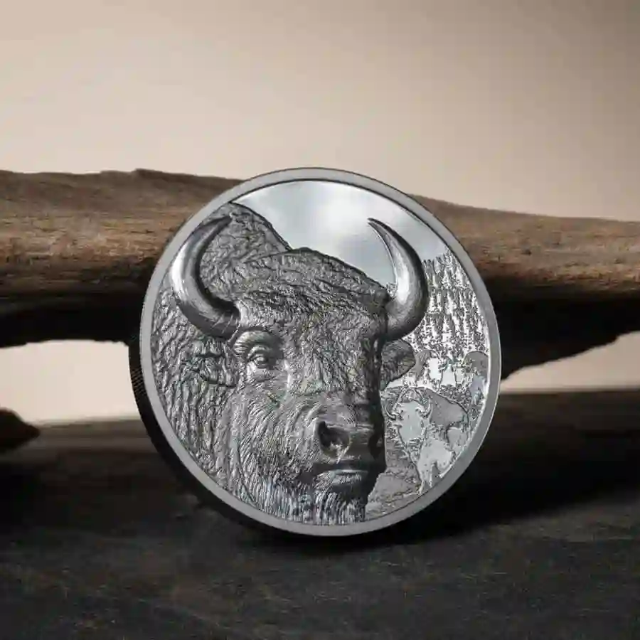 bison-bp-mood 2025 Bison UHR Black Proof Silver Coin