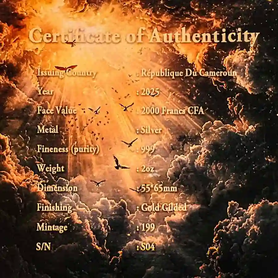 gilded-cert 2025 St. John Gilded Silver Coin