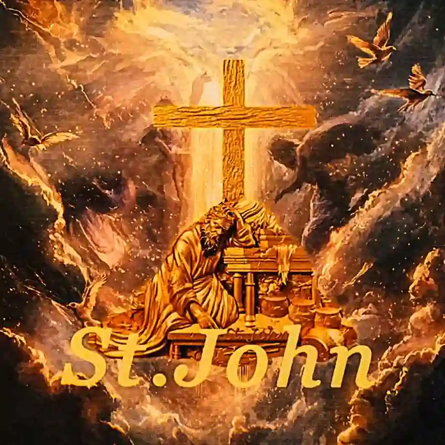 gilded-wrapper 12 Apostles St. John HR 24K Gilded Silver Coin