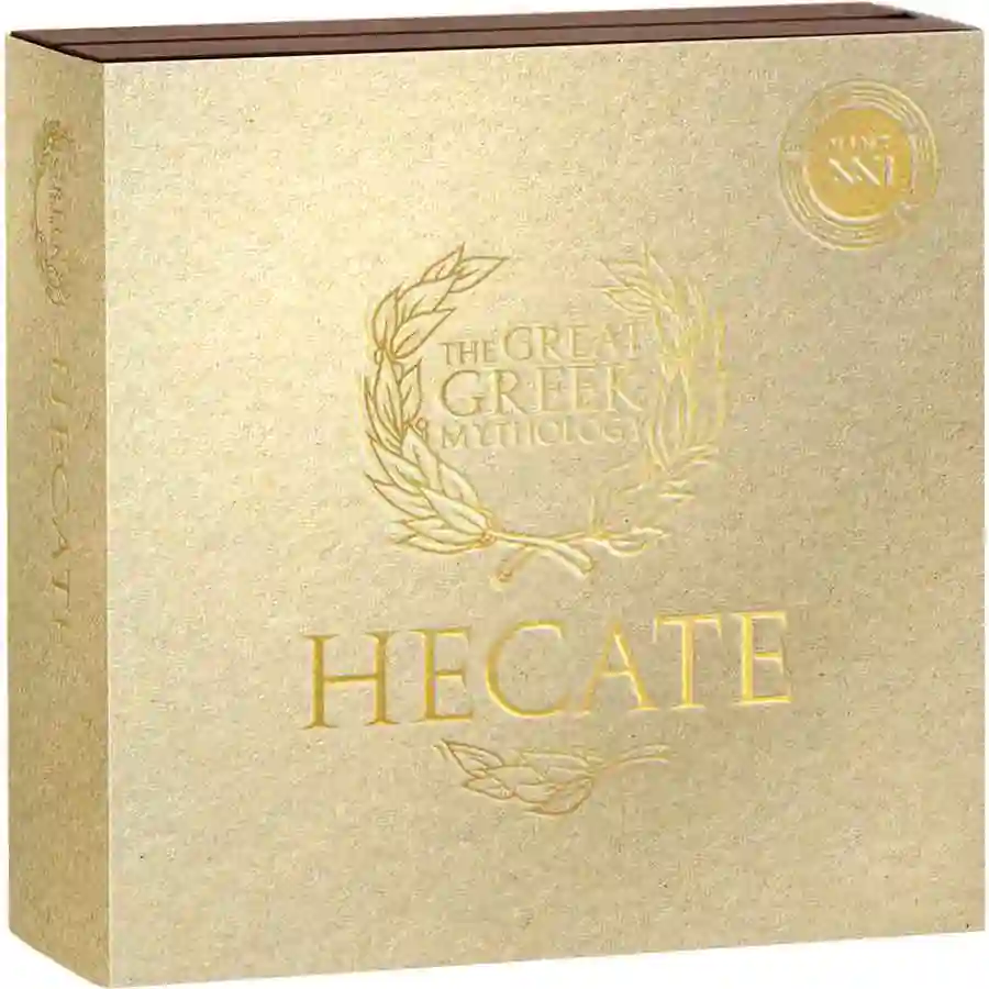 hecate-wrapper Hecate 2 oz 24K Gilded High Relief Silver Coin