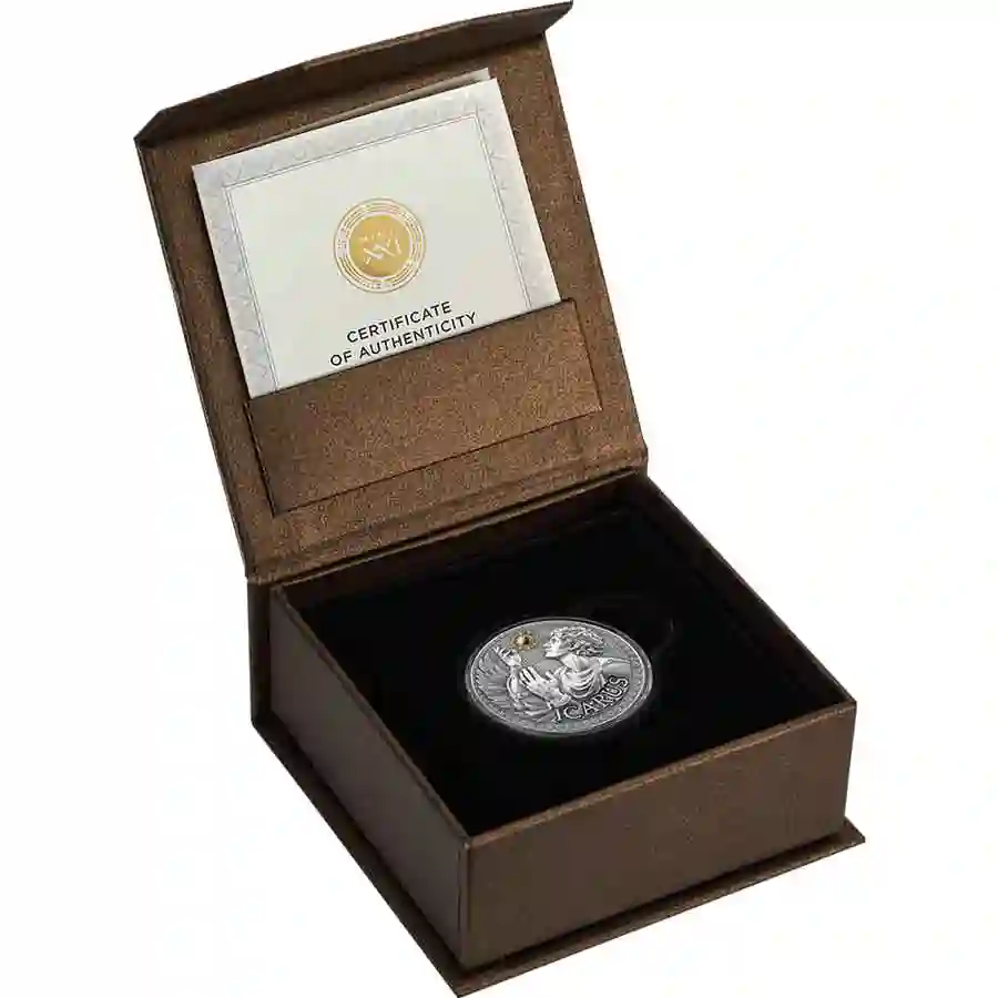 icarus-set 2025 Icarus 24K Gilded High Relief Silver Coin