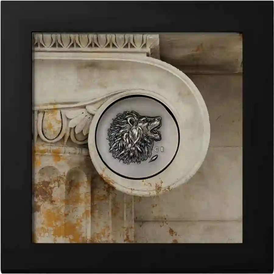 leon-ag-box 2025 Leon Ultra High Relief Antique Finish Silver Coin