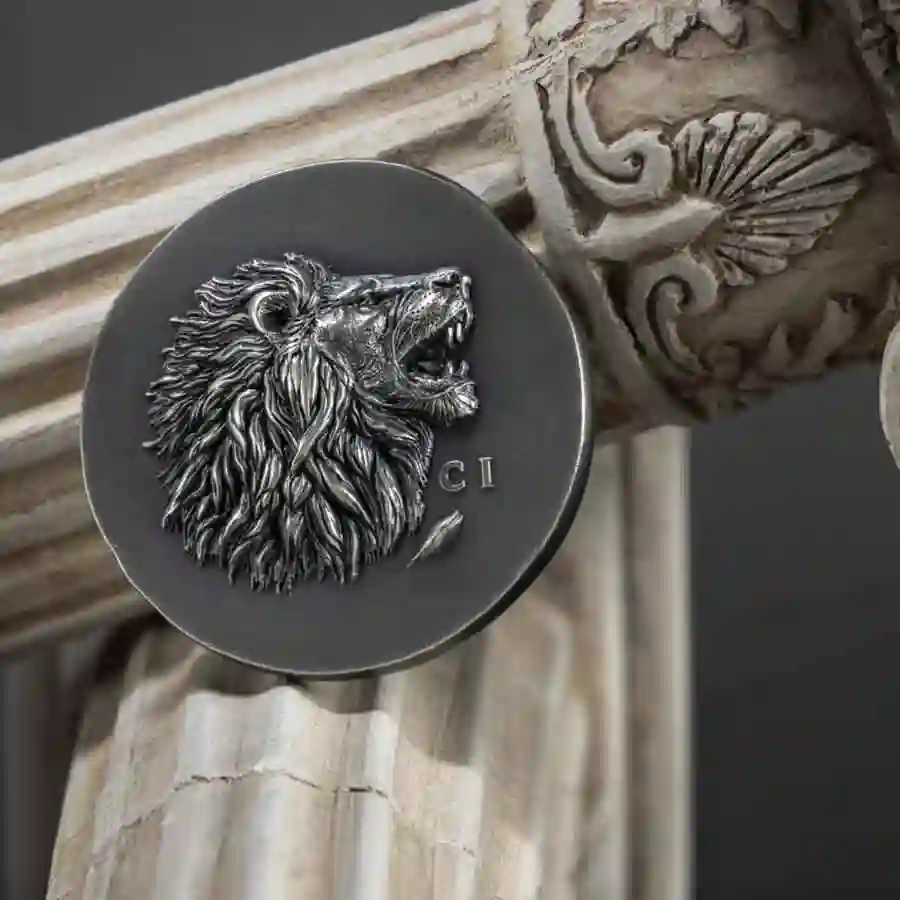 leon-ag-mood 2025 Lion UHR Antique Finish Silver Coin