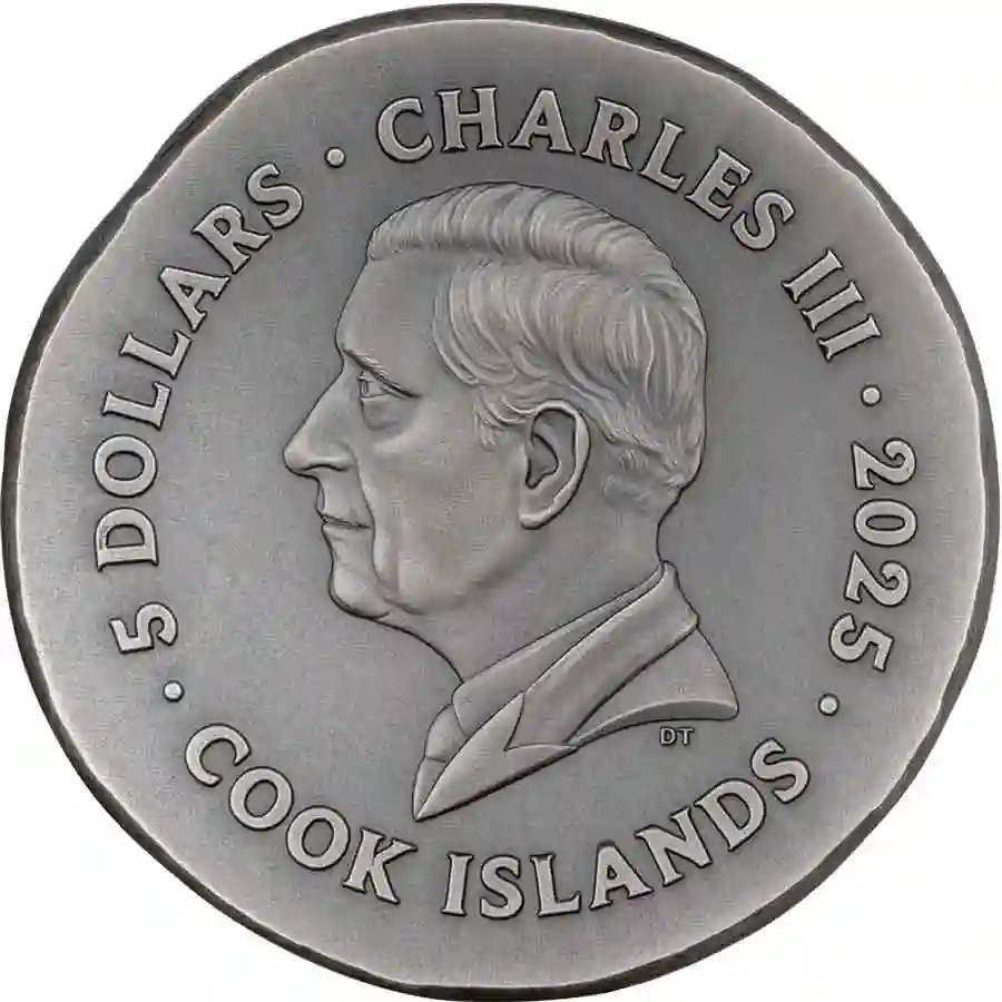 leon-ag-obv 2025 Cook Islands 1 oz Leon Ultra High Relief Antique Finish Silver Coin