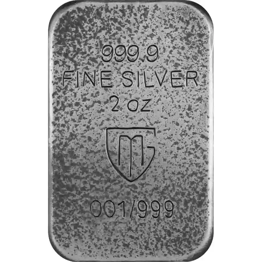 obv Germania 2 oz Gods Njordr Color Antique Finish Silver Cast Bar