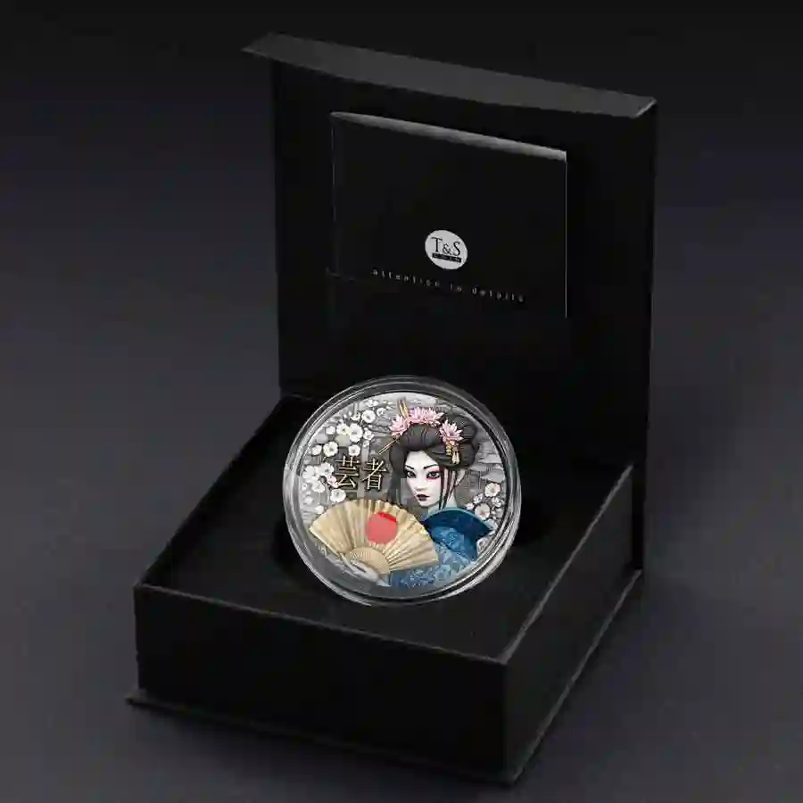 set 2025 Geisha High Relief Silver Coin