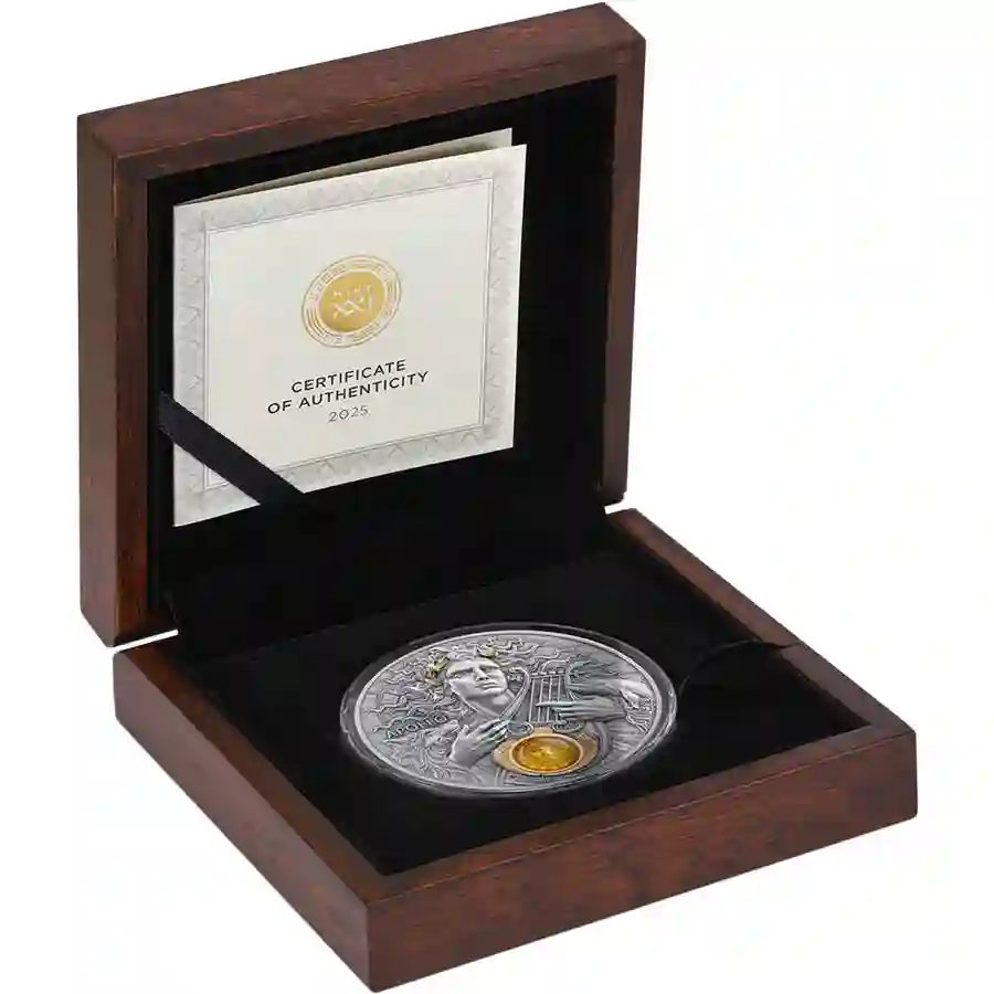 apollo-set Apollo Divine Faces of the Sun Antique Finish Silver Coin