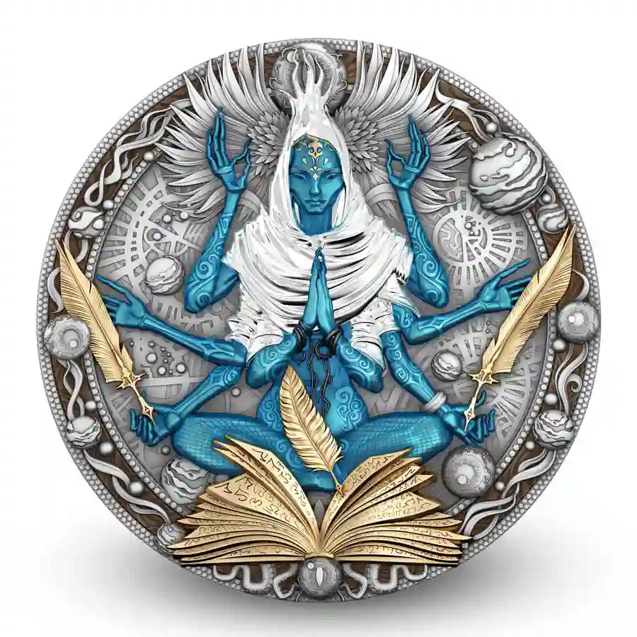 rev 2025 Niue 2 oz Cobellian UV Colored 24K Gilded High Relief Silver Coin