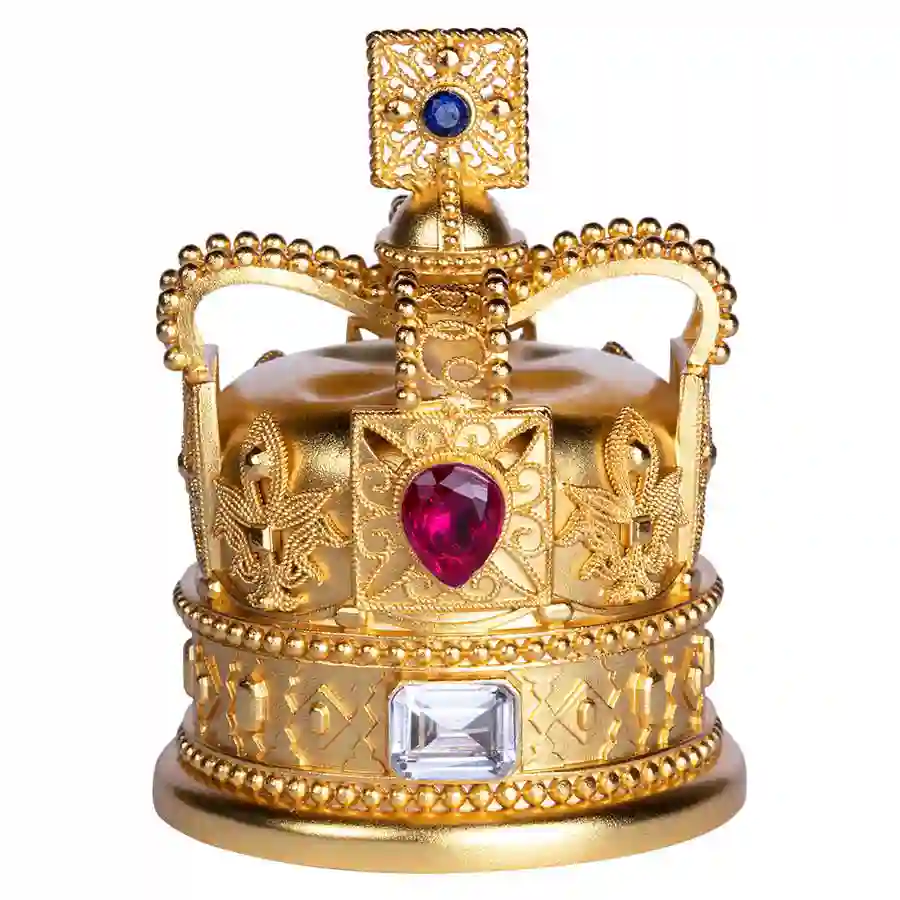 crown-rev 2026 Samoa 5 Ounce Filigree Crown 3D Shaped 24K Plated Silver Coin