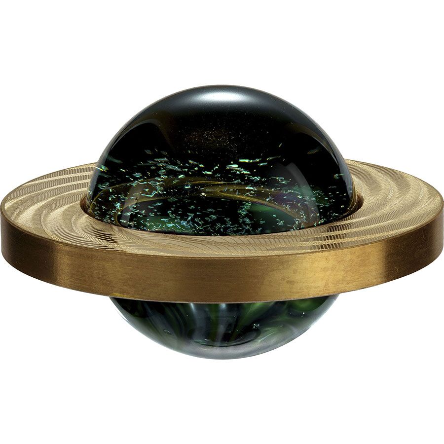 2025 Gabon 1 Ounce Surinity Green Glass Sphere Silver Coin