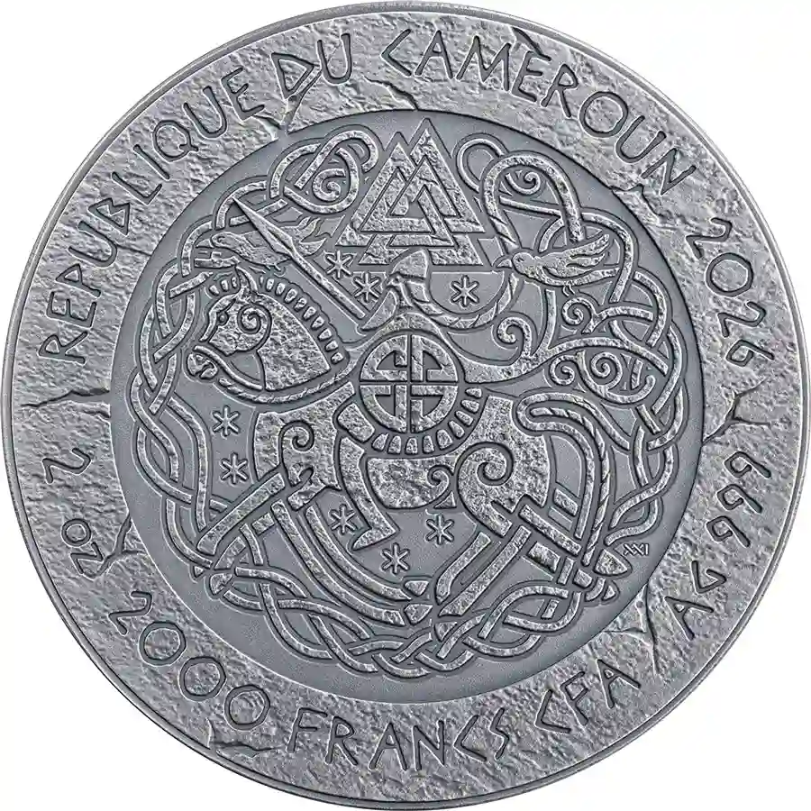 rollo-obv 2026 Cameroon 2 oz Rollo of Normandy High Relief Antiqued Silver Coin