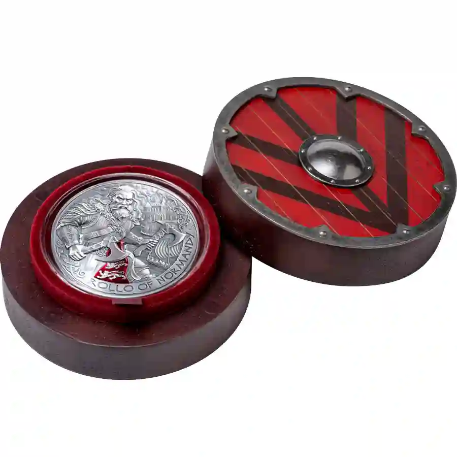 rollo-set 2026 Vikings Rollo of Normandy High Relief Antiqued Silver Coin