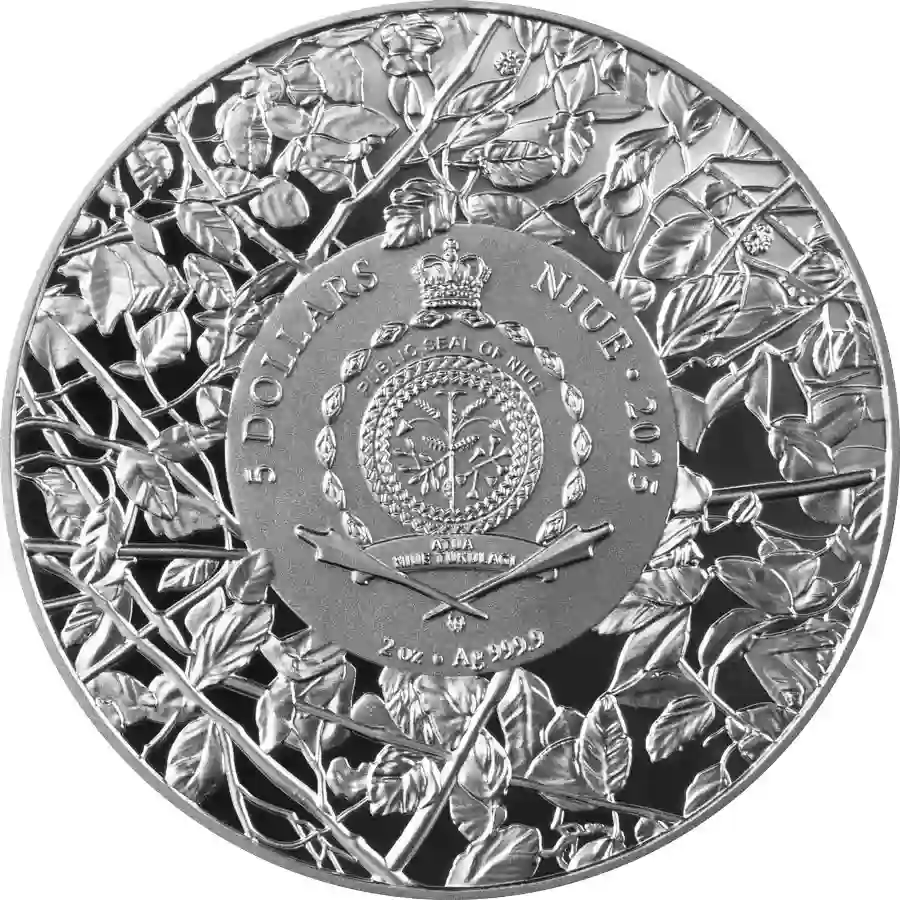 rpanda-obv 2025 Niue 2 oz Representatives of the Species Red Panda HR Silver Coin