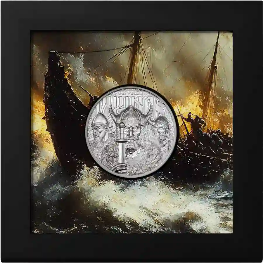 viking-1-oz-box 2026 Legends Savage Vikings UHR Silver Proof Coin