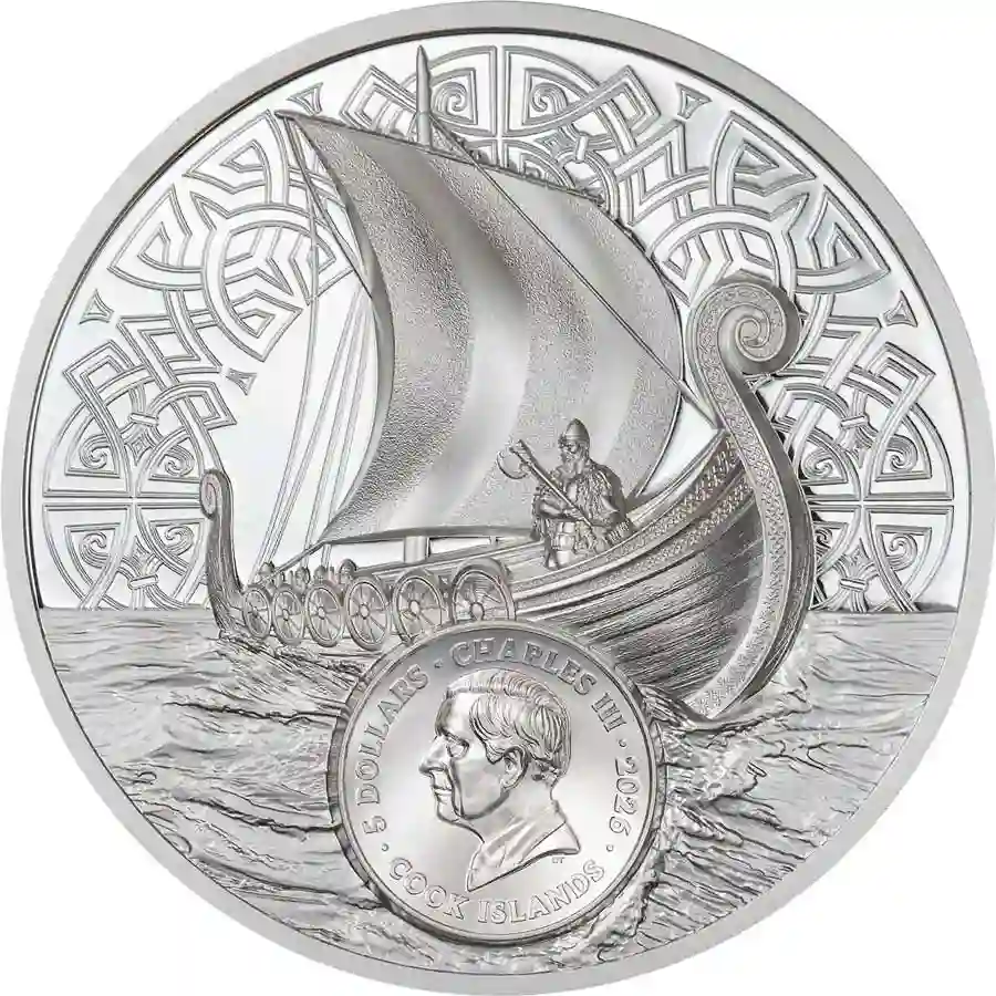 viking-1-oz-obv 2026 Cook Islands 1 oz Legends Savage Vikings UHR Silver Proof Coin