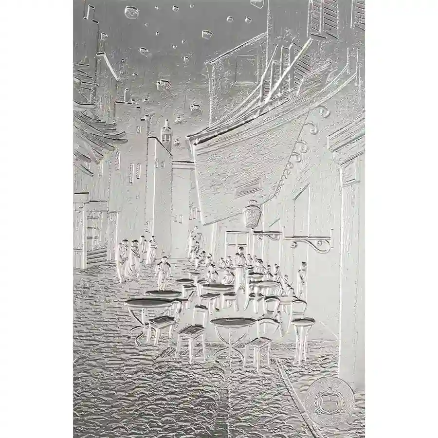 cafe-obv 2025 Samoa Van Gogh Cafe Terrace at Night Silver Coin