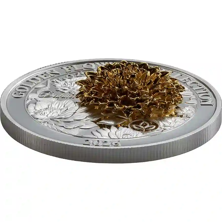 2026 Samoa 1 oz Golden Flower Collection Dahlia Silver Coin