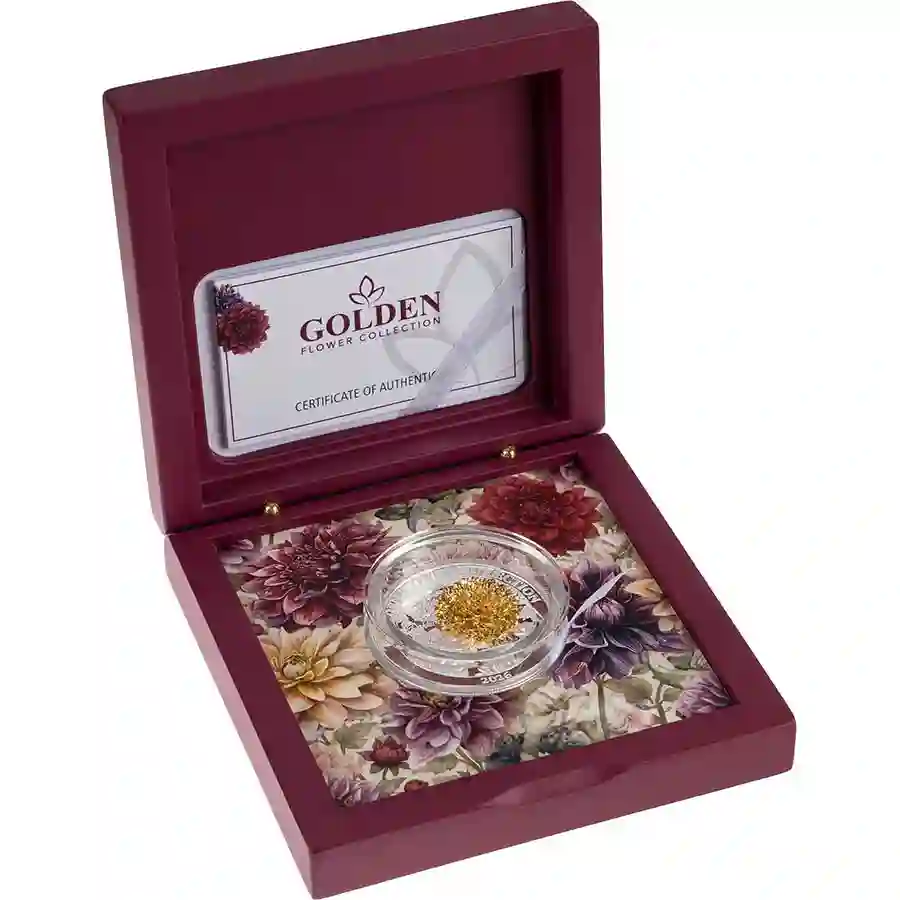 2026 Samoa 1 oz Golden Flower Collection Dahlia Silver Coin