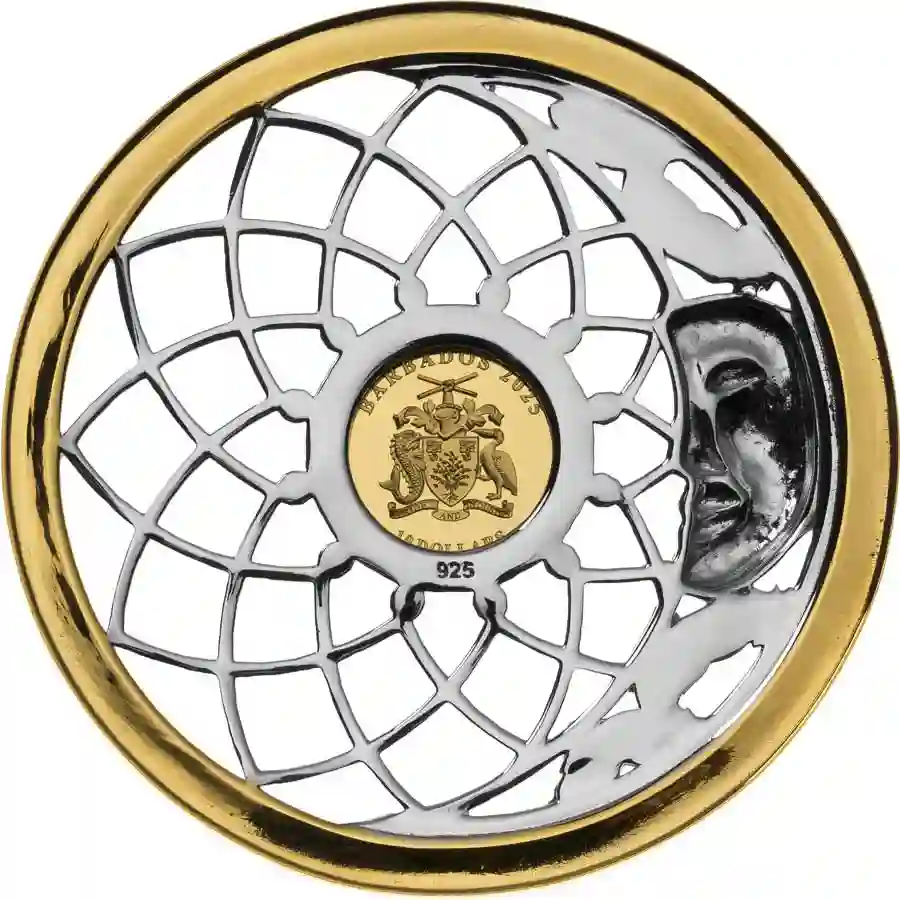 dream-obv 2025 Barbados Symbols of Life Dreamcatcher Silver Coin Pendant