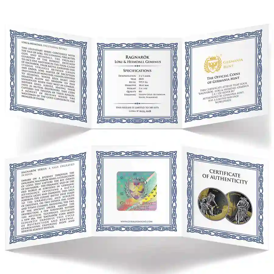 geminus-cert 2025 Germania Loki & Heimdall Geminus Silver Coins