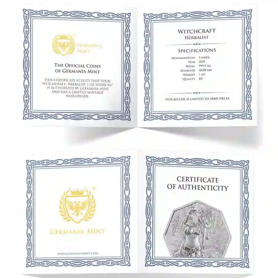 herbalist-cert 2025 Witchcraft Herbalist Silver Round