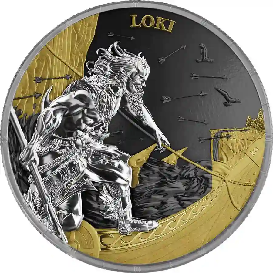 loki-geminus-rev 2025 Germania 1 Ounce Ragnarok Loki Geminus Silver Coin