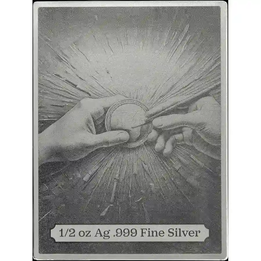 mona-obv 2025 Eternal Masterpieces Michaelangelo Mona Lisa 1/2 Ounce Silver Coin
