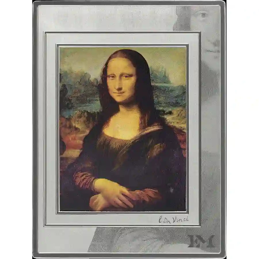 mona-rev 2025 Eternal Masterpieces 1/2 Ounce Mona Lisa Color Silver Coin