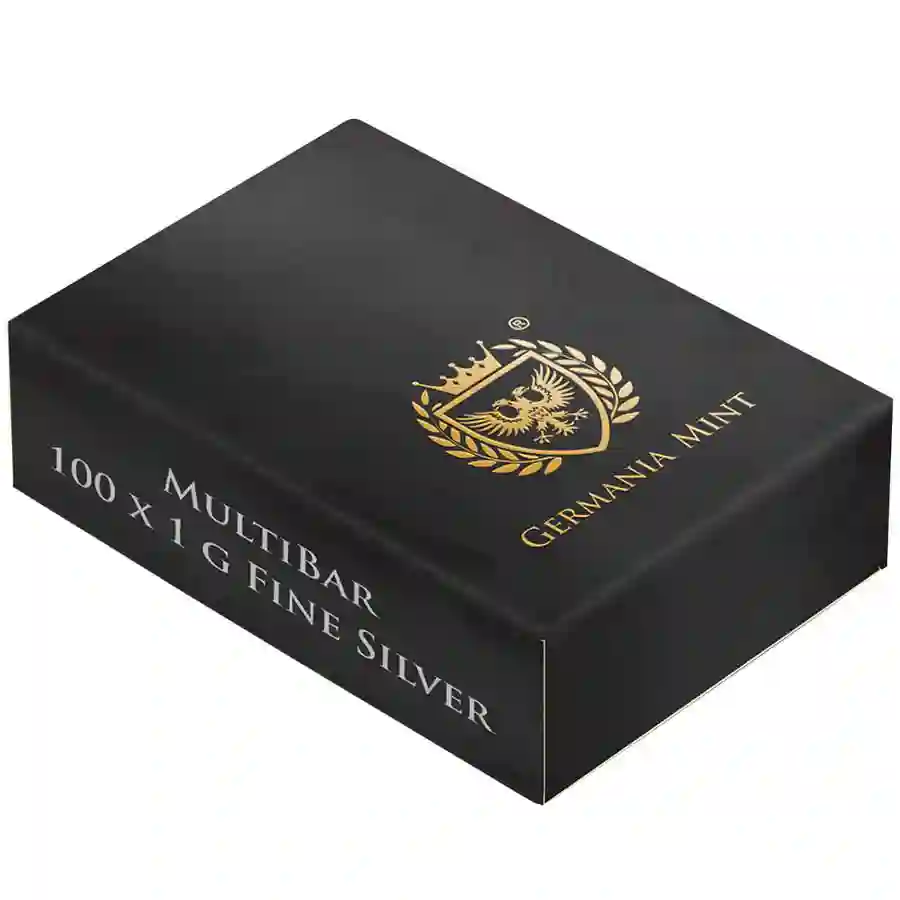 multi-box Germania Mint 100 Gram Silver MultiBar