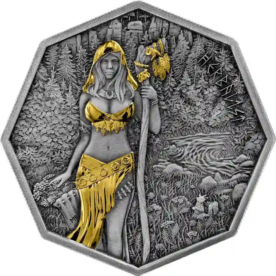 ritual-rev 2025 Germania 1 Ounce Witchcraft Herbalist Ritual BU Silver Coin