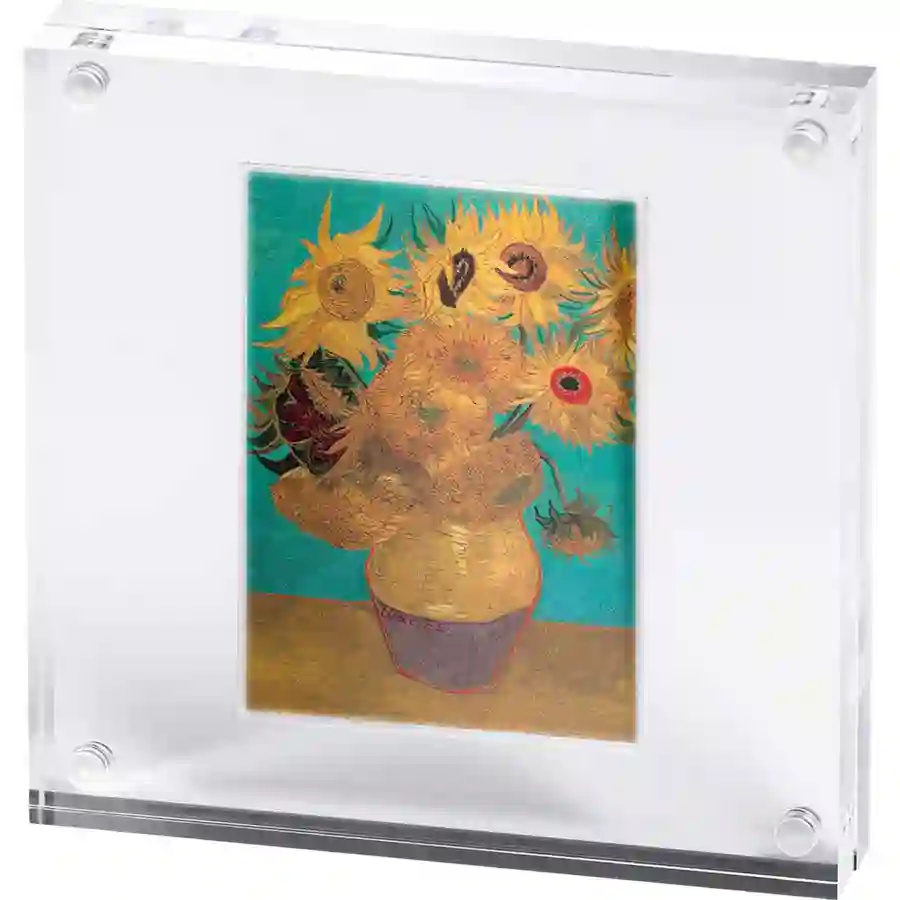 sunflower-case 2026 Cameroon Van Gogh Sunflowers Color Silver Proof Coin