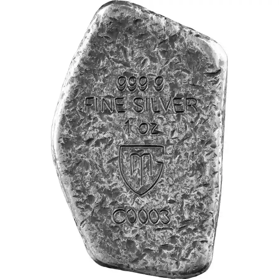 thurisaz-obv Germania 1 oz Thurisaz Rune UV Color Antique Finish Silver Cast Bar