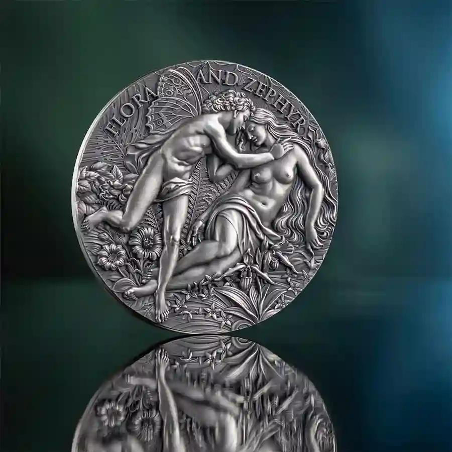 flora-mood Flora & Zephyr Celestial Beauty Silver Coin at artincoins.com