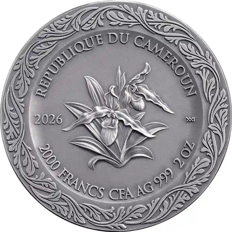 flora-obv 2026 Cameroon 2 oz Flora & Zephyr Celestial Beauty High Relief Silver Coin