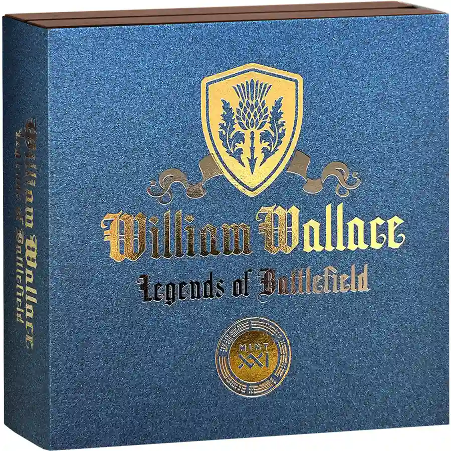 wallace-box 2026 William Wallace Battlefield 24K Gilded Silver Coin